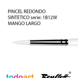 Synthetic Brush/ White/ROUND/Long Handle