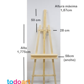 large pine easel