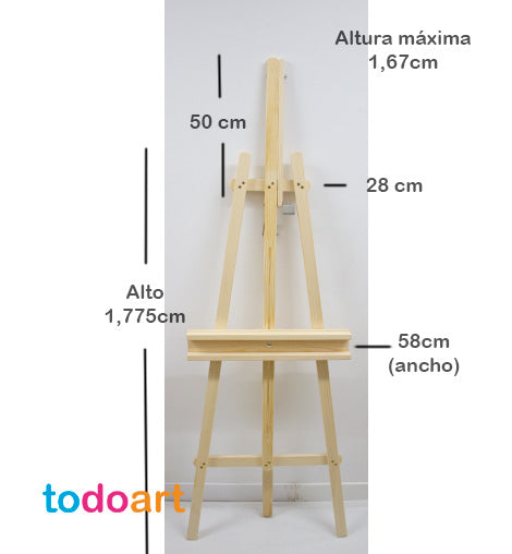 large pine easel