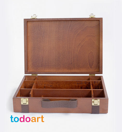 Empty painting briefcase