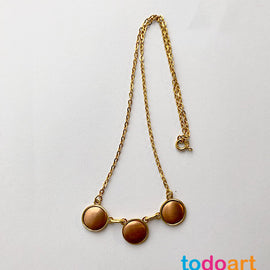 3 circles necklace copper fittings