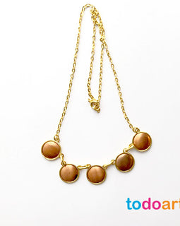 Necklace 5 circles copper fittings
