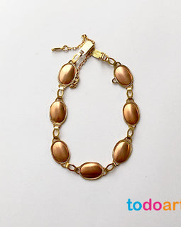 Bracelet 7 ovals copper fittings
