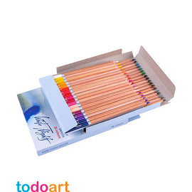 Watercolor pencils, 36 colours, cardboard box.