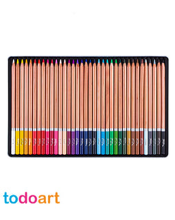 Watercolor pencils, 36 colours, metal box.