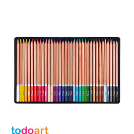 Watercolor pencils, 36 colours, metal box.