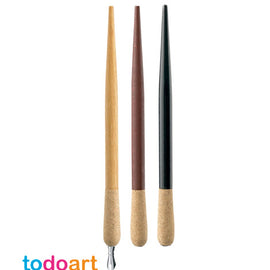 Wood and cork nib handle