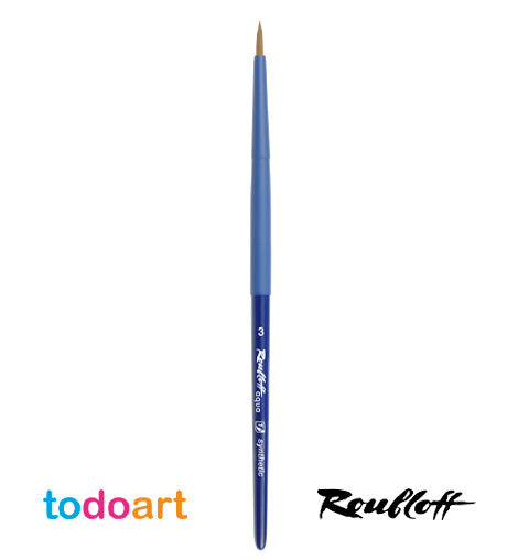 Aqua blue round brush