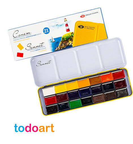 Sonnet watercolor box of 21 tablets