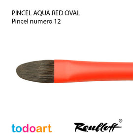 AQUA red OVAL brush