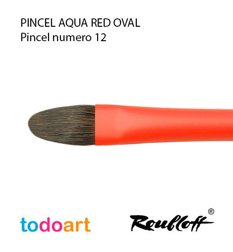 AQUA red OVAL brush