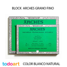 Block 20 sheets. Arches paper 300grs. Fine-grained