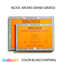 Block 20 sheets. Arches Paper 300grs. Coarse Grain