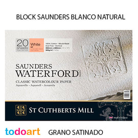 Block Saunders 300grs. SATIN grain. Natural color