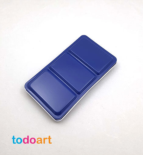 Empty blue metal box