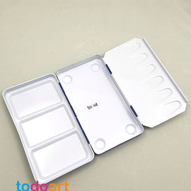 Empty blue metal box