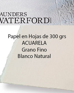 Saunders paper 300grs. FINE grain. Natural color