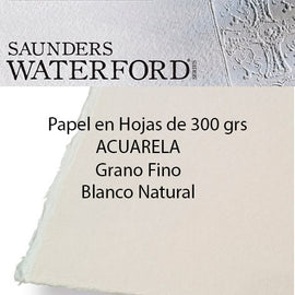 Saunders paper 300grs. FINE grain. Natural color