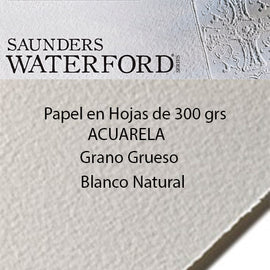 Saunders paper 300grs. COARSE grain. Natural color