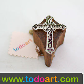 Handmade Wood Stamp Cross