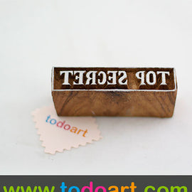 TOP SECRET Handcrafted Wood Stamp