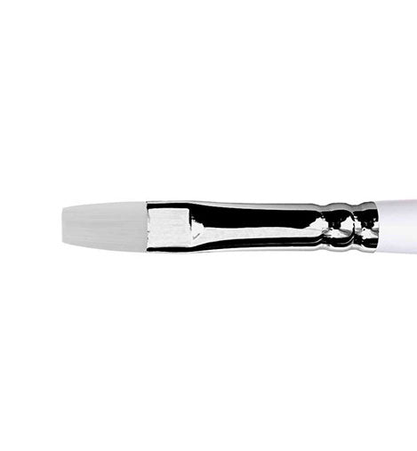 Synthetic Flat White Short Handle Brush