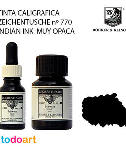 Black calligraphic ink