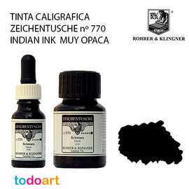 Black calligraphic ink