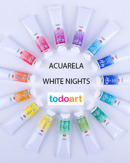White nights watercolor in tube